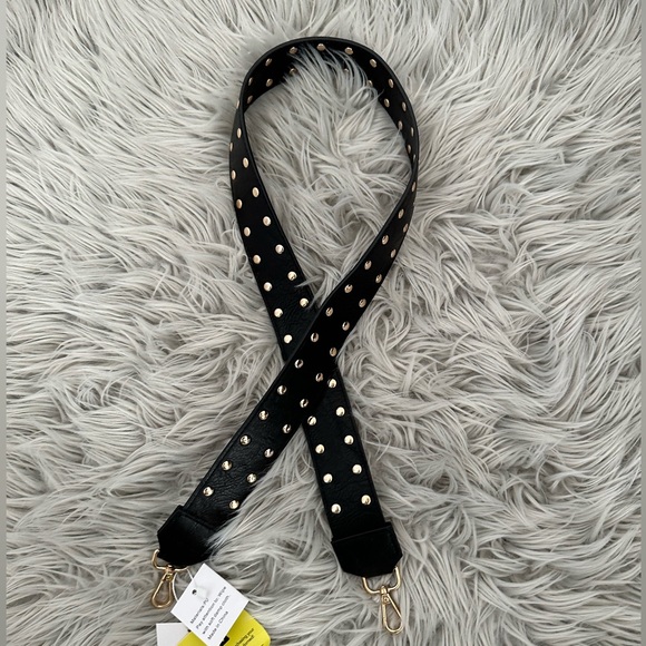 ahdorned Accessories Ahdorned Black Studded Faux Leather Guitar Strap Poshmark